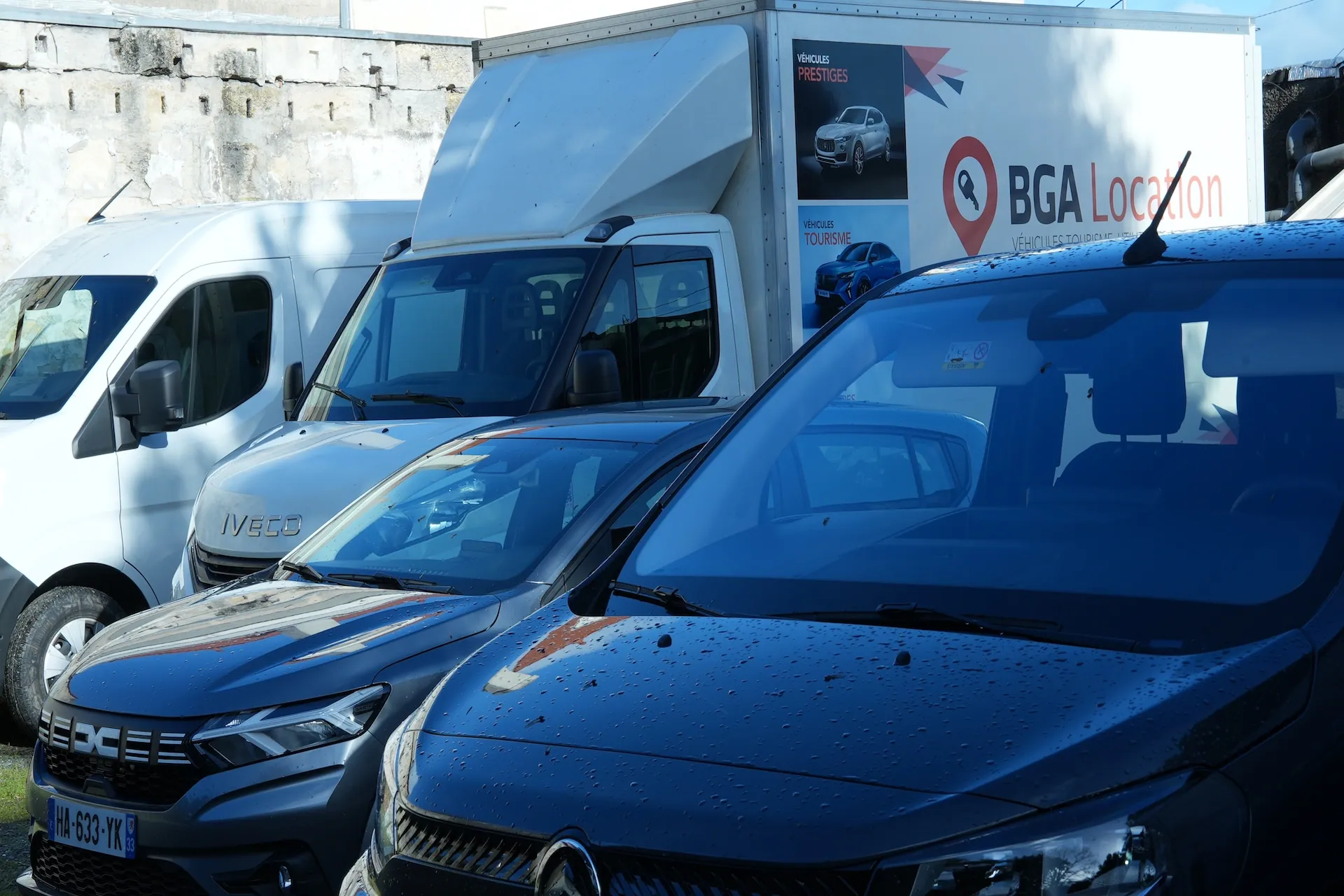 BGA Location's fleet of rental vehicles