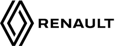 The black and white Renault logo, featuring a stylized diamond emblem next to the company name 'RENAULT' in a sans-serif font.