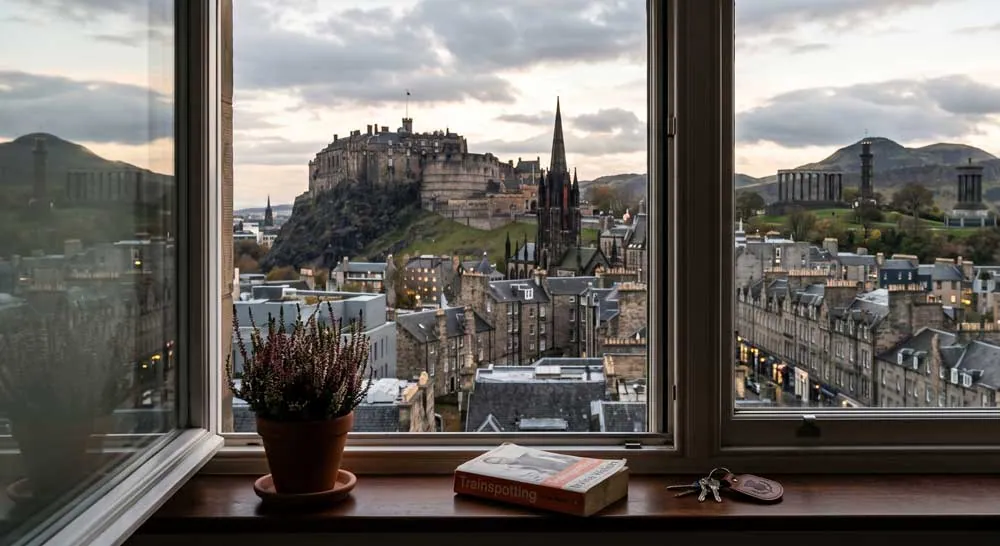 Edinburgh skyline for str and property management
