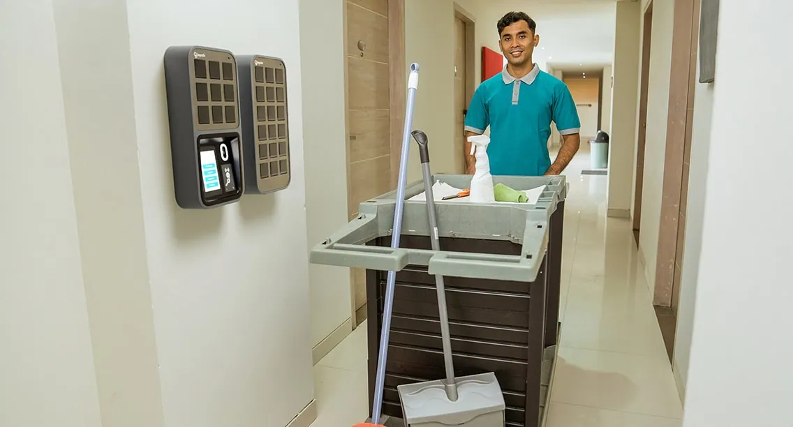 Hotel Staff Using the Keycafe Key Management System