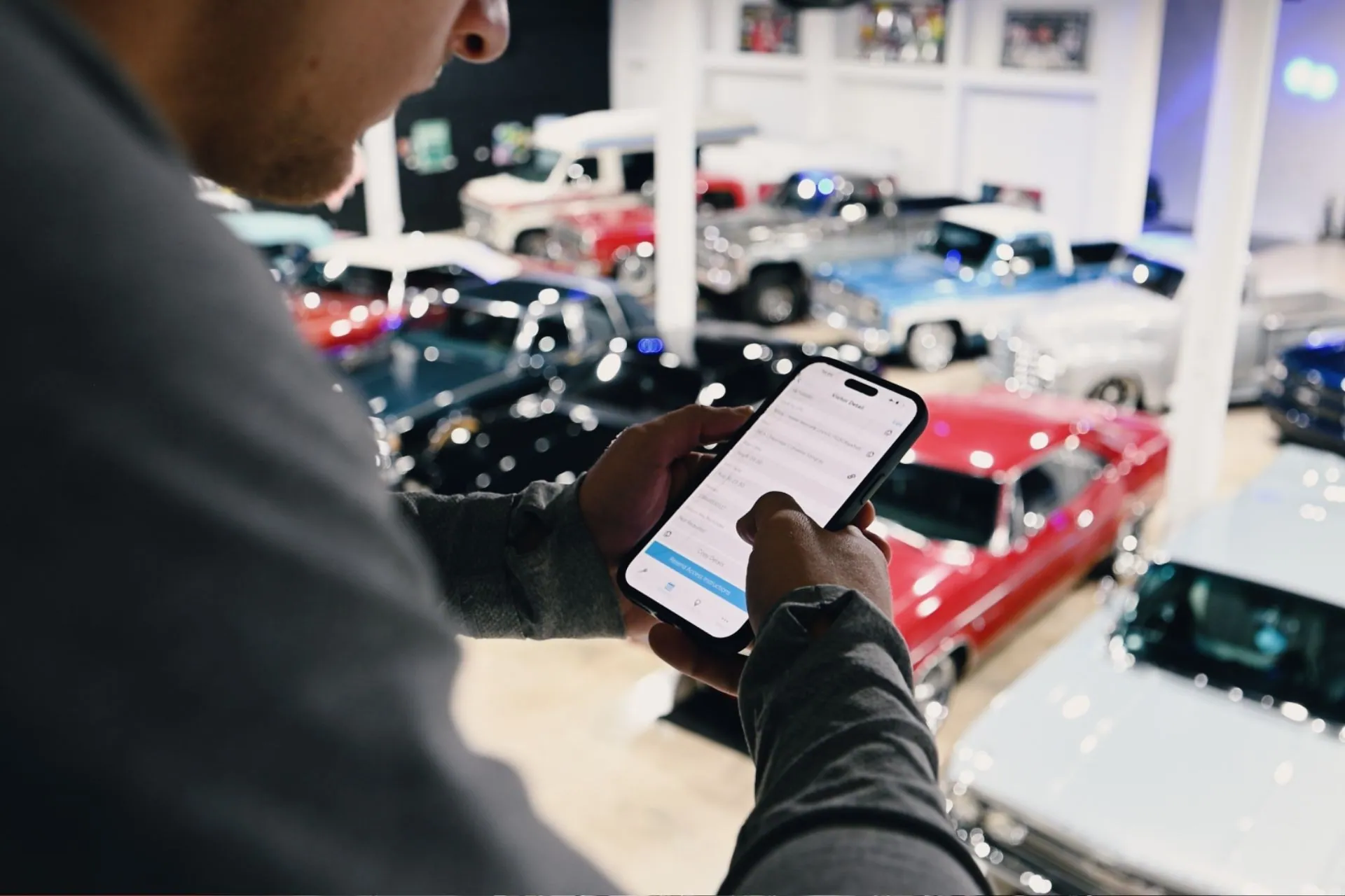 dealership manager using Keycafe mobile app