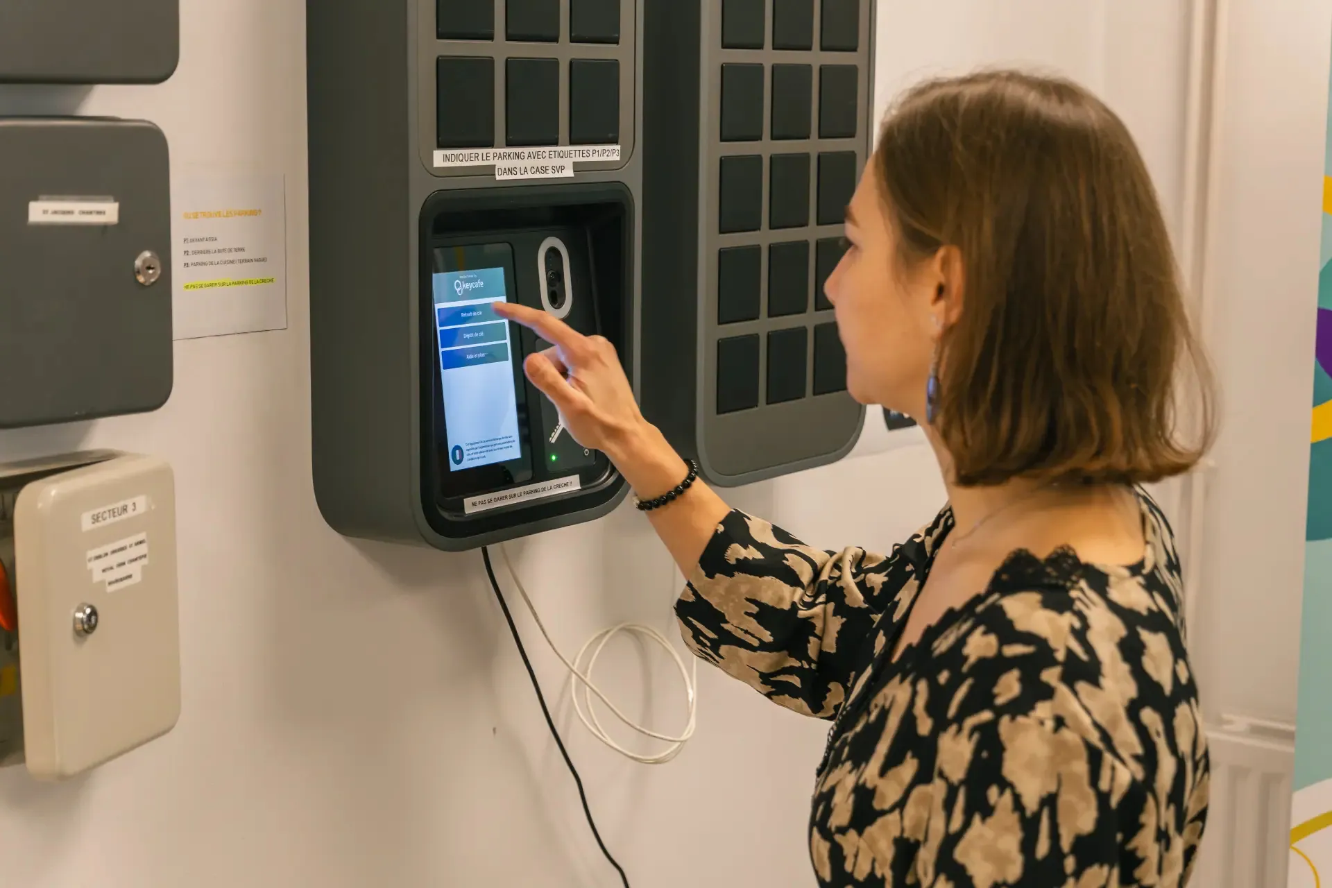 Woman using a Keycafe SmartBox