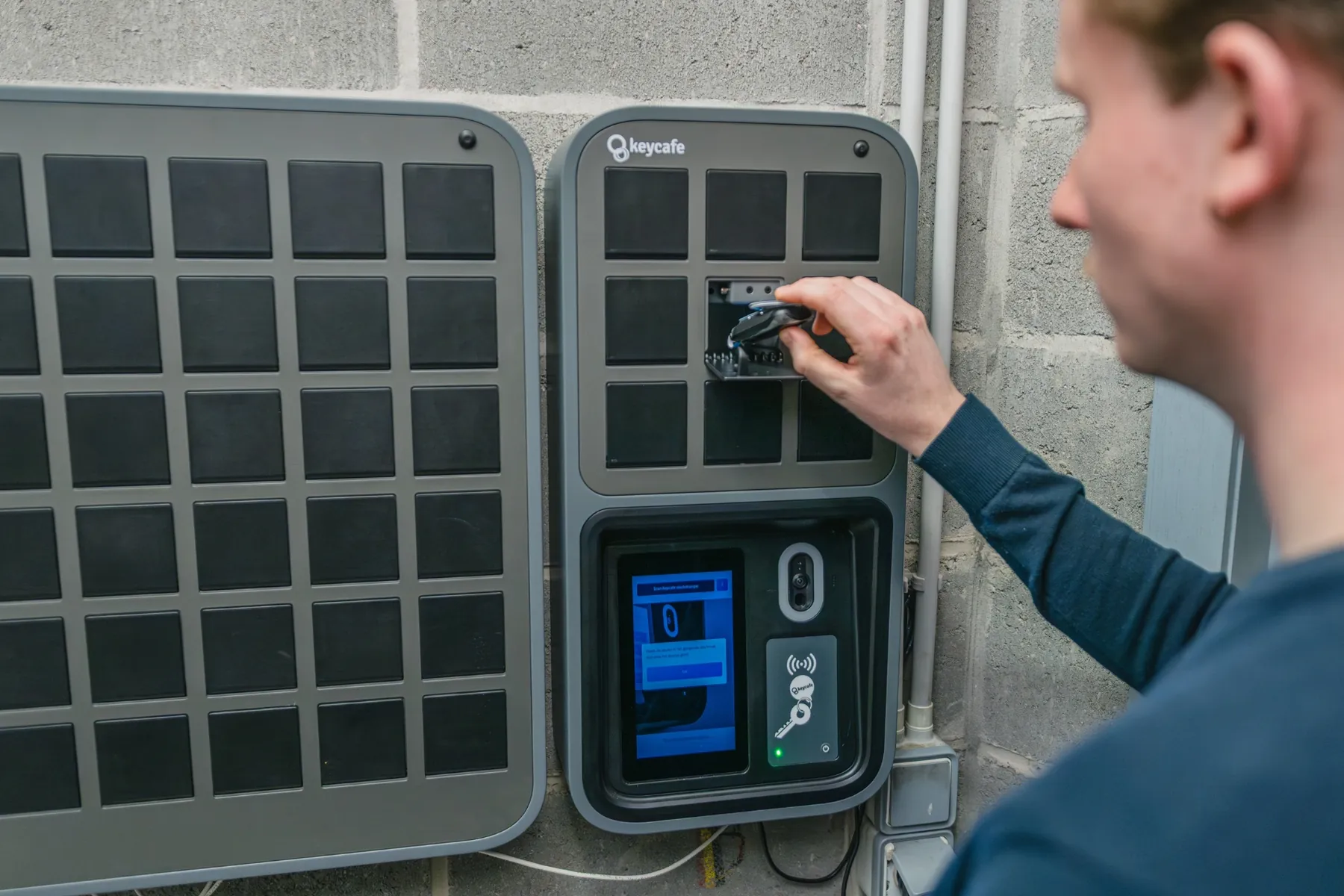David Doise returning keys to the SmartBox