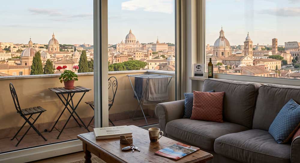 Rome Skyline for STR and Property Management
