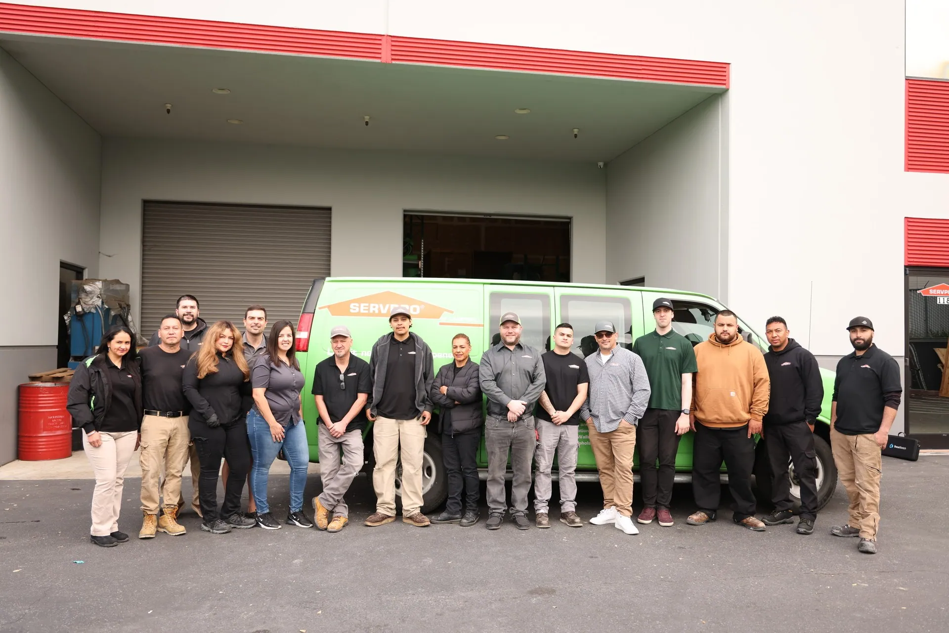 SERVPRO Campbell team outside their warehouse