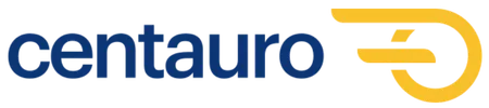 The Centauro logo, featuring the word 'centauro' in blue lowercase text and a stylized gold graphic mark.