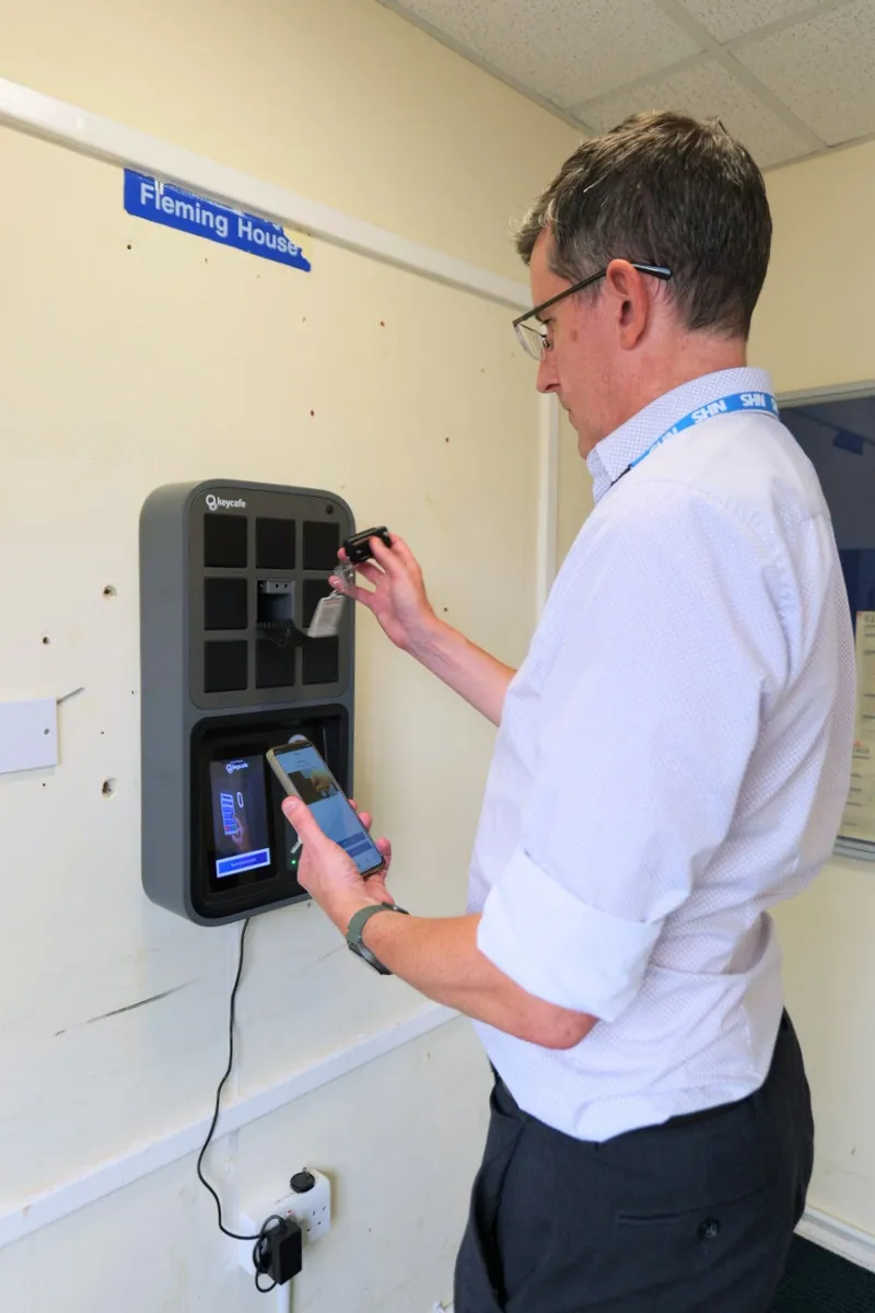Transport Manager Picking up a Key