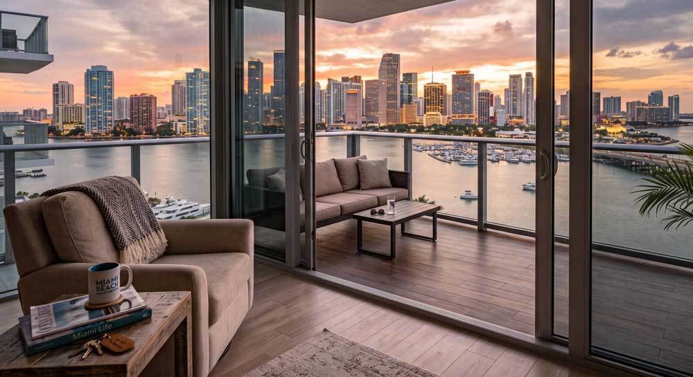 Skyline de Miami pour la location courte durée et la gestion immobilière