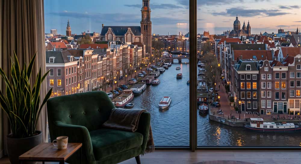 Amsterdam Skyline for STR and property management