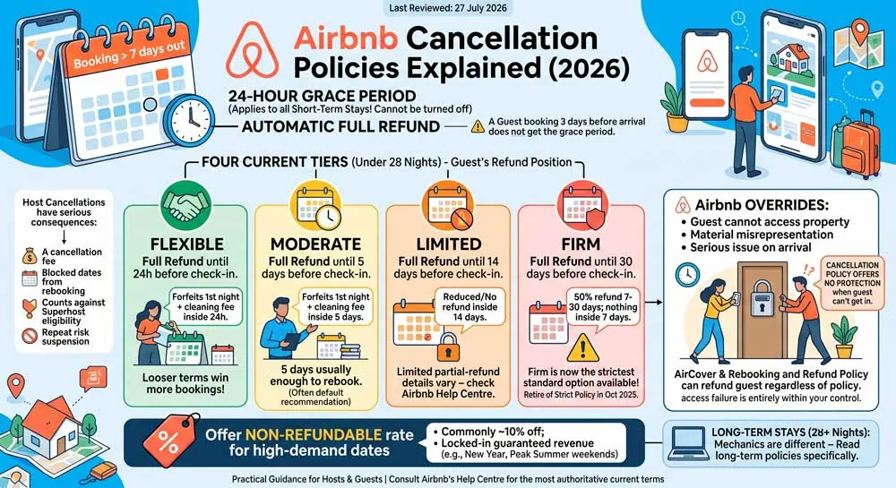 Politiques d'annulation Airbnb expliquées (2026)